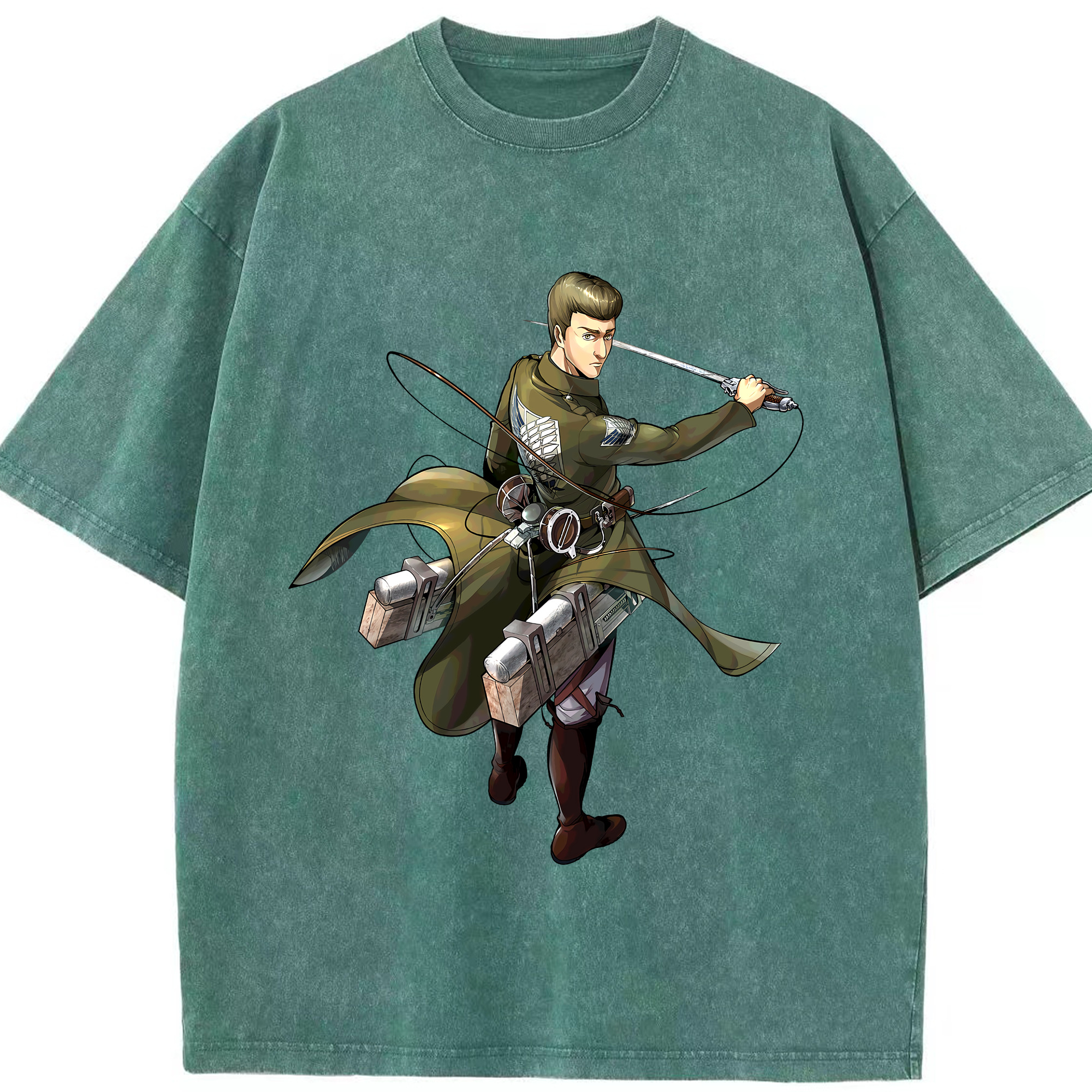 （画像用） 進撃の巨人 Attack on Titan 綿100% ヴィンテージ風 半袖Tシャツ（フロントプリント）